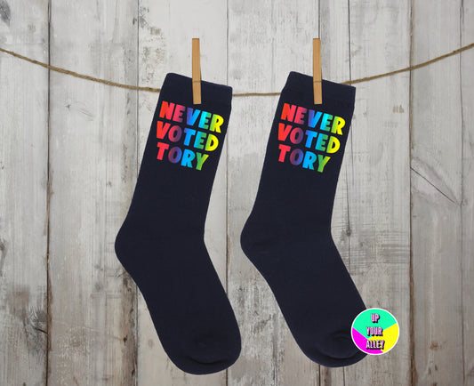 Never Voted Tory Unisex Ankle Socks