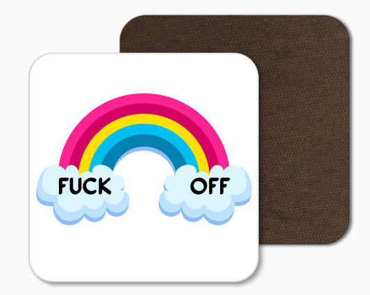 Fuck Off Rainbow Drinks Coaster