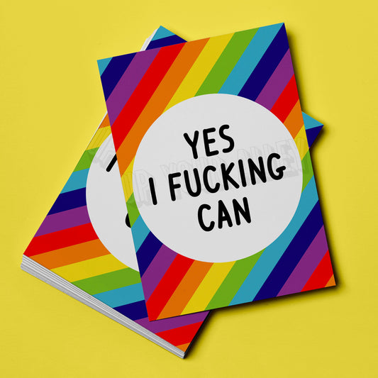 Yes I Fucking Can Affirmation Postcard