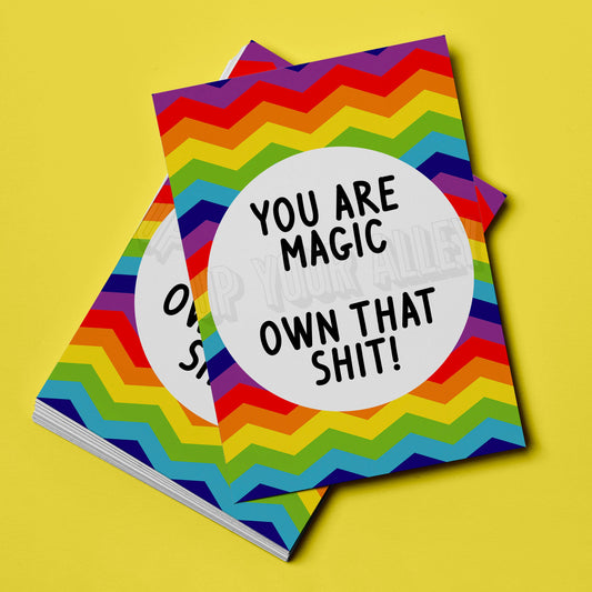 You Are Magic Own That Shit Affirmation Postcard