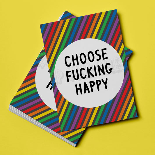 Choose Fucking Happy Affirmation Postcard