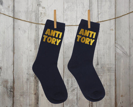 Gold Anti Tory Unisex Ankle Socks