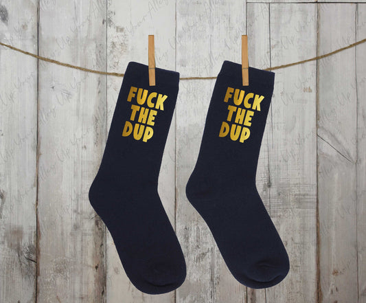 Fuck The DUP Unisex Black Ankle Socks Democratic Unionist Party