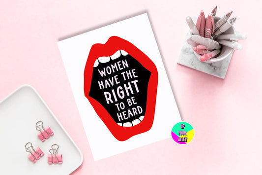 Women Have The Right To Be Heard A5 Notebook l Women's Rights l Feminist