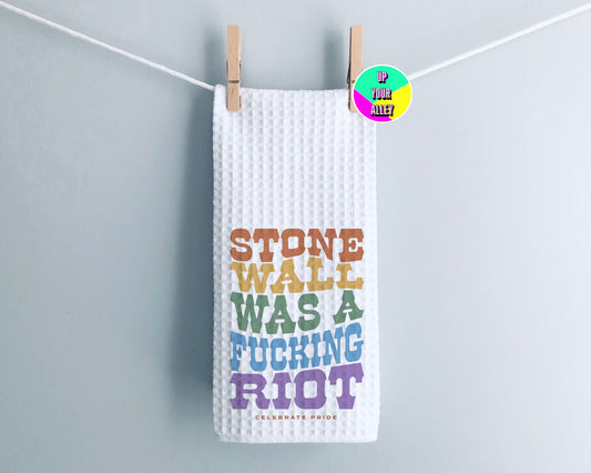 Stonewall Was A Fucking Riot Pride Tea Towel